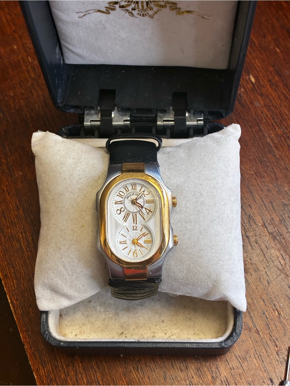Philip Stein Dual Time Zone Watch with Natural Frequency Technology New Battery